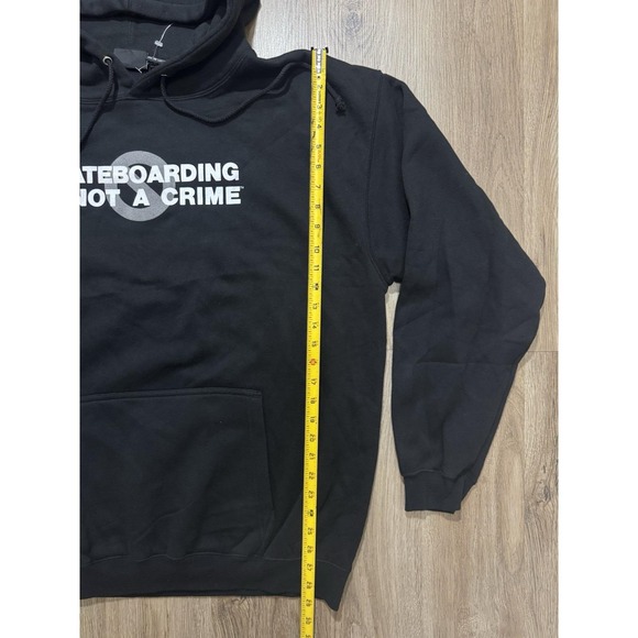 Y2K NHS Skateboarding Is Not A Crime Black Hoodie Size XL - Picture 2 of 7